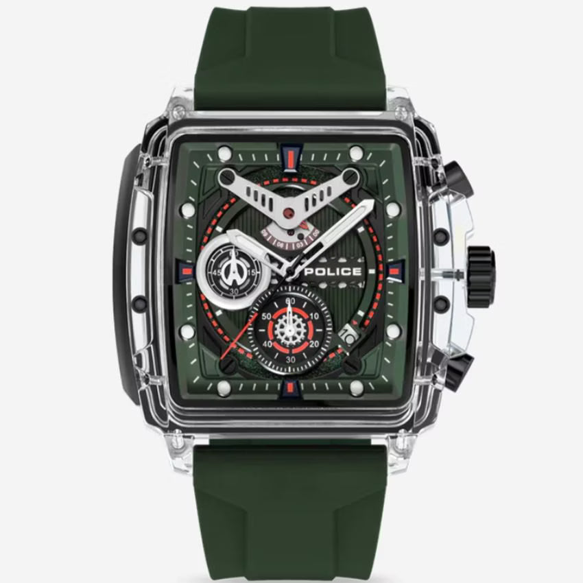 Police Clout Men's Green Dial Chronograph Watch – PEWGO0052404