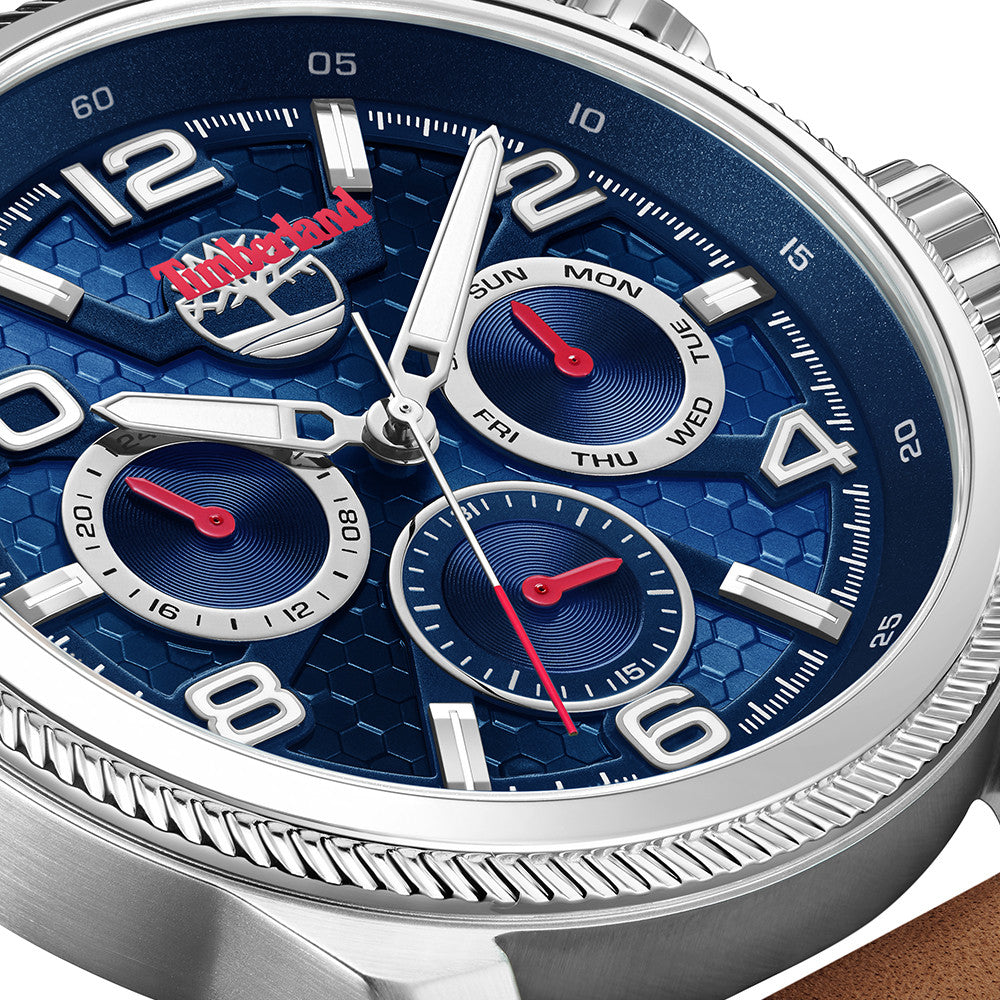 Timberland TDWGF0028705 — Blue Dial Leather Watch