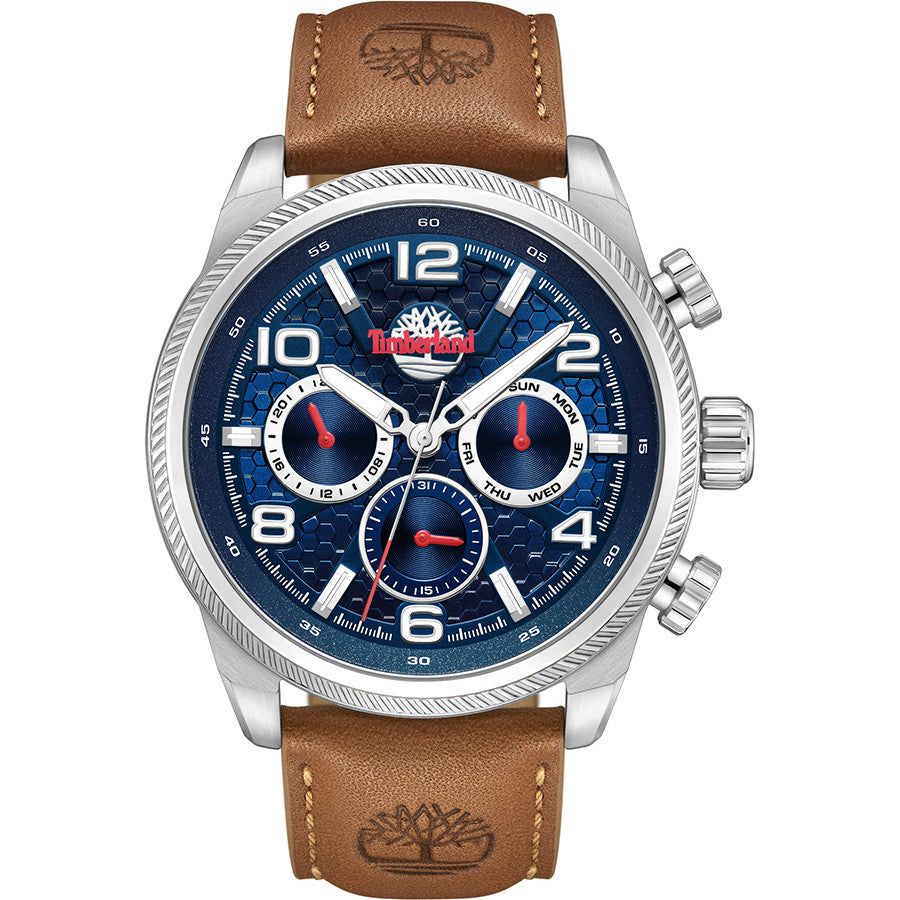 Timberland TDWGF0028705 — Blue Dial Leather Watch