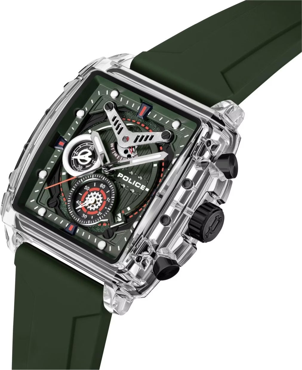 Police Clout Men's Green Dial Chronograph Watch – PEWGO0052404