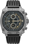 Police Norwood 42mm Men's Multifunction Grey Dial with Black Leather