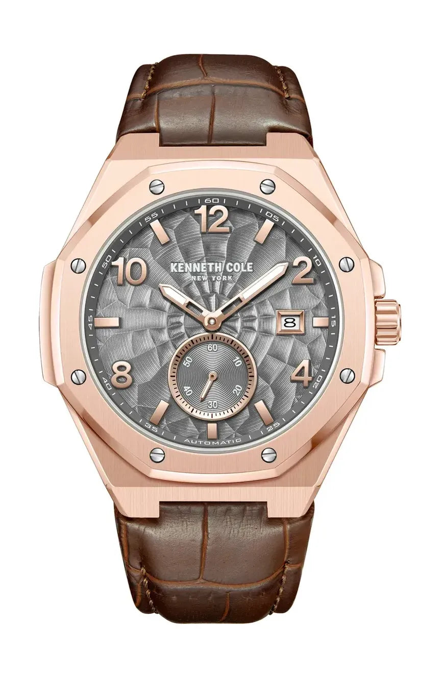 Kenneth Cole Automatic Leather Watch KCWGX0059002