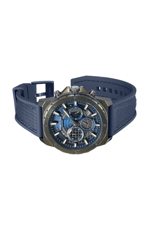 Kenneth Cole Men's Chronograph Blue Dial Watch KCWGO0087601