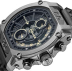 Police Norwood 42mm Men's Multifunction Grey Dial with Black Leather