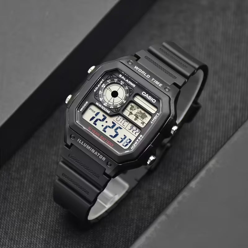 Casio Men's Digital Sport Watch - Black Resin Band - AE-1200WH-1AVDF