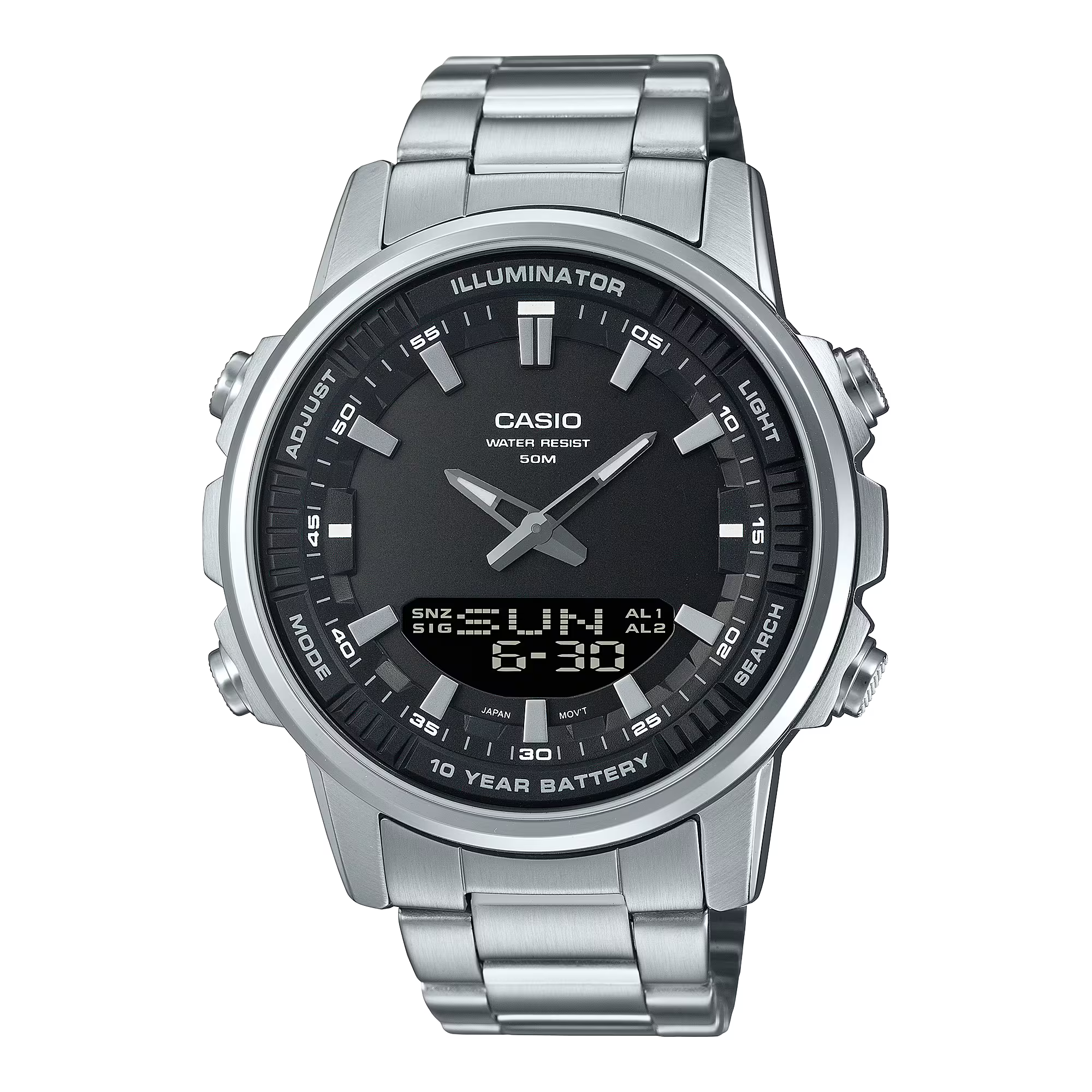 Casio AMW-880D-1AVDF Stainless Steel Analog-Digital Sport Watch