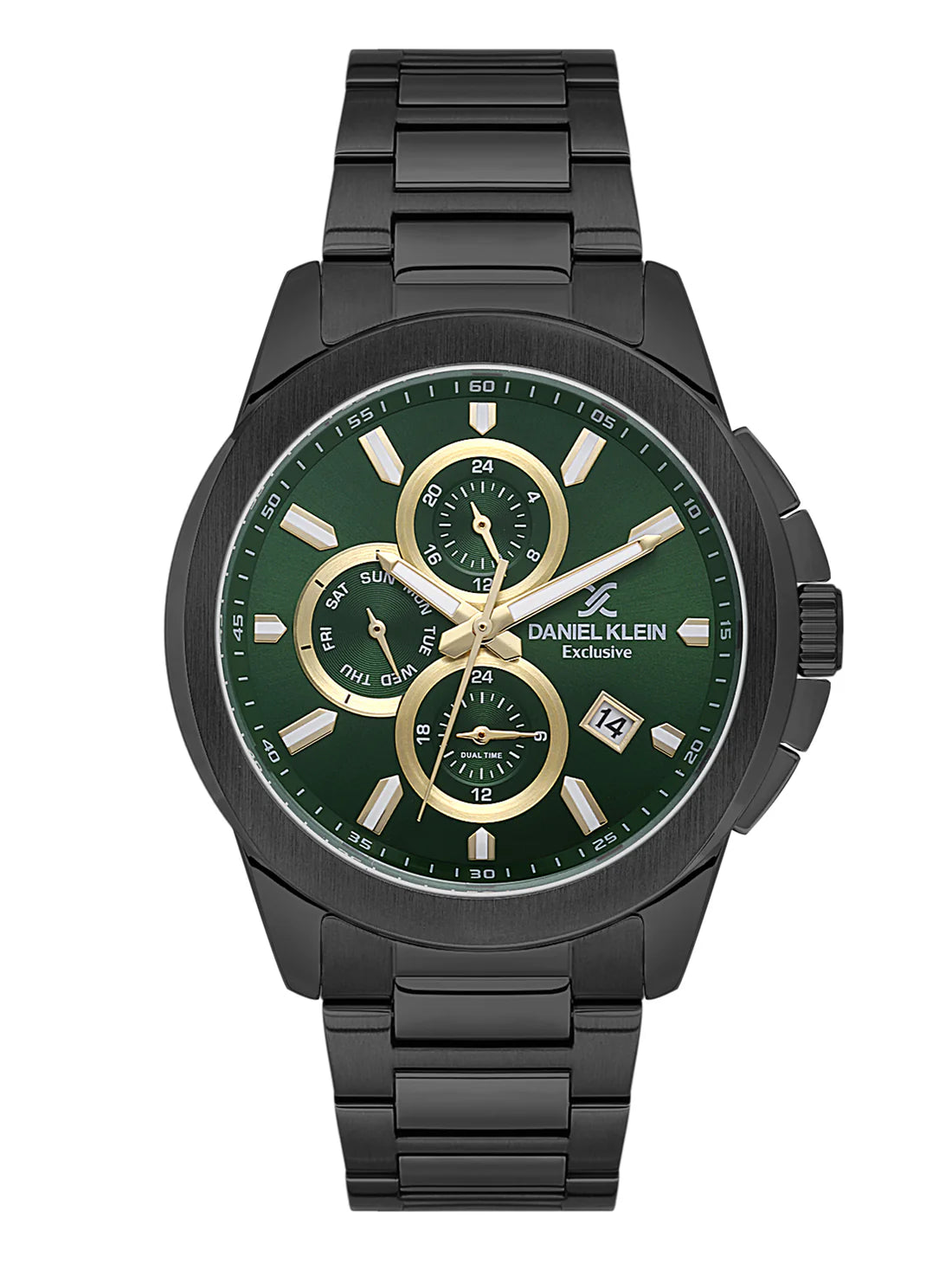 Daniel Klein Men's Green Dial Steel Watch