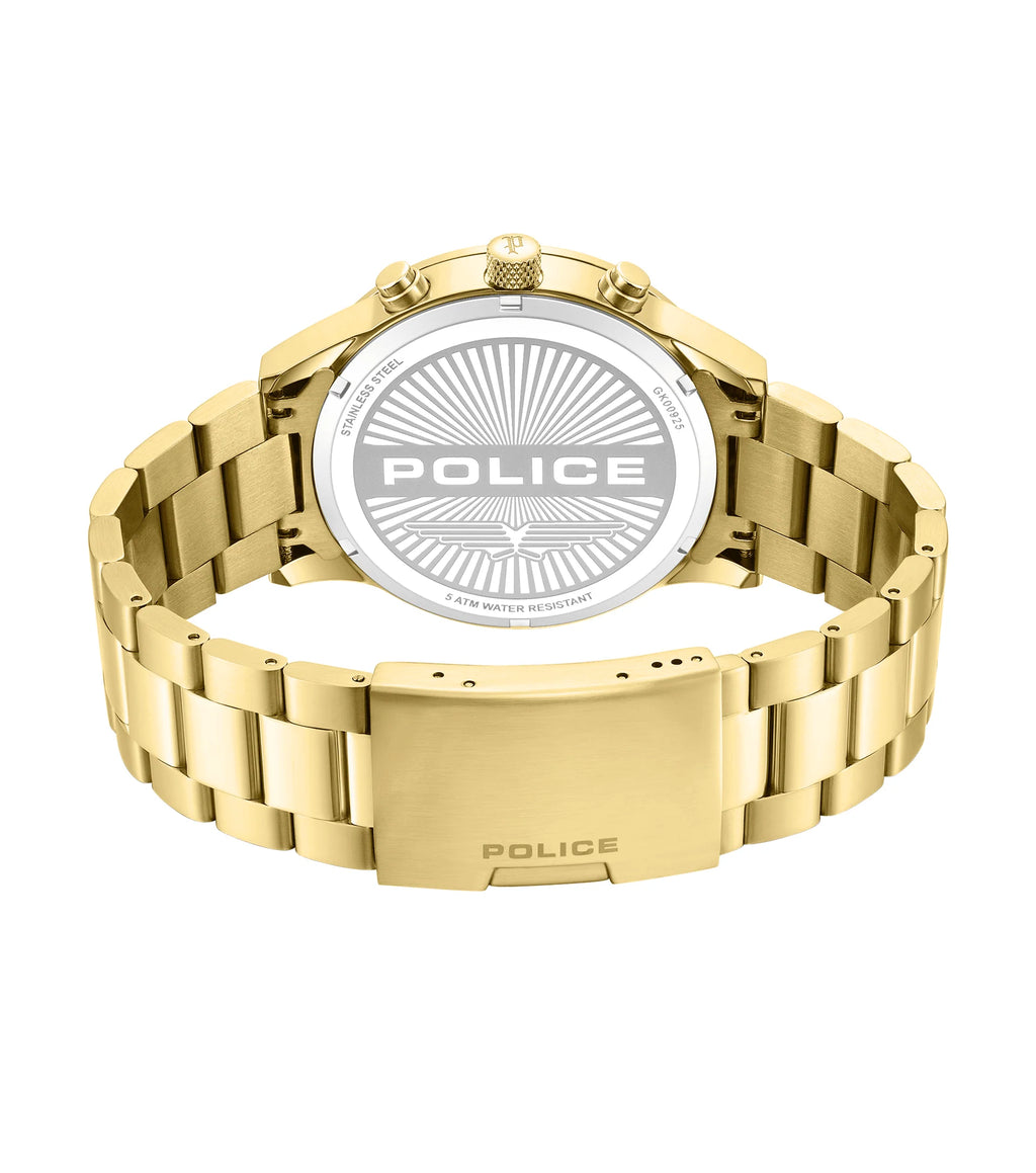 Police Levuka Men's Charcoal Dial Gold-Tone Watch – PEWGK0092503