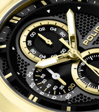 Police Levuka Men's Charcoal Dial Gold-Tone Watch – PEWGK0092503
