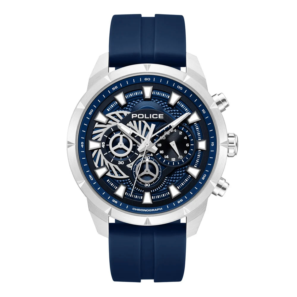 Police Neist Men's Navy Dial Dual-Time Watch – PEWGQ0092702