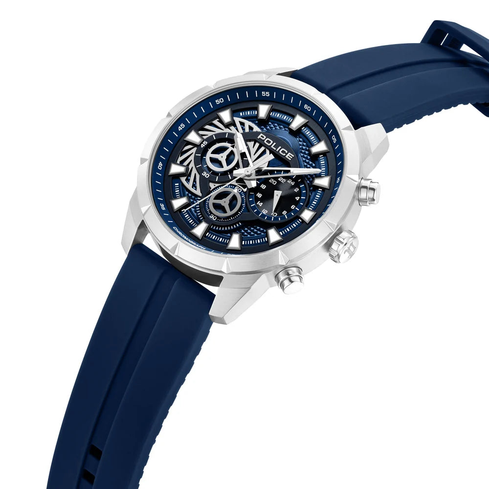 Police Neist Men's Navy Dial Dual-Time Watch – PEWGQ0092702