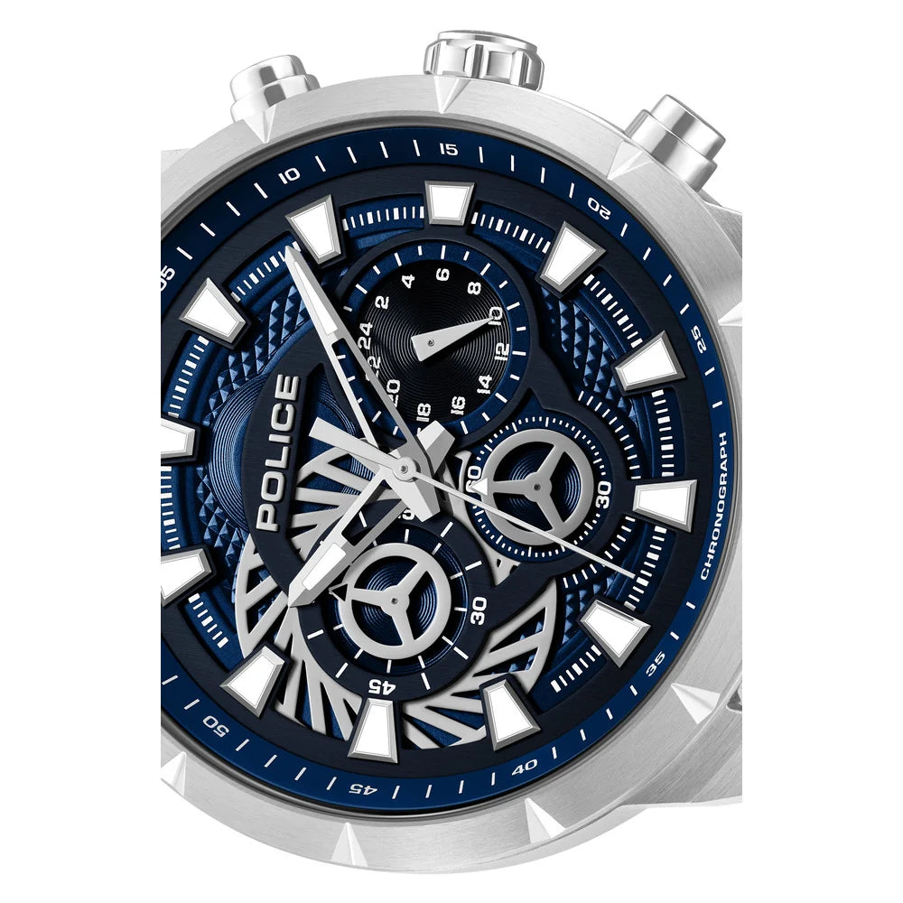 Police Neist Men's Navy Dial Dual-Time Watch – PEWGQ0092702