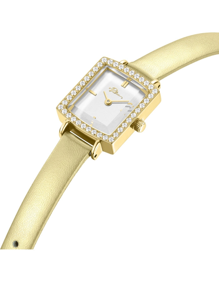 Police White Dial Gold-Tone Leather Strap Watch – PEWLA2241301