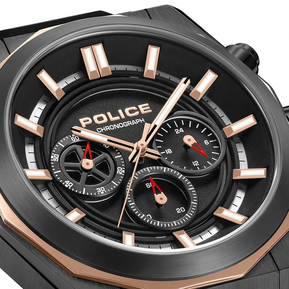 Police Steward Men's Gunmetal Dial Chronograph Watch – PEWGO0093701