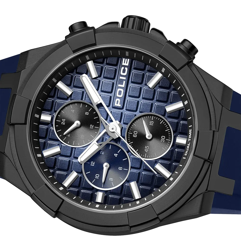 Police Guardian Men's Navy Dial Multifunction Watch – PEWGQ0082001