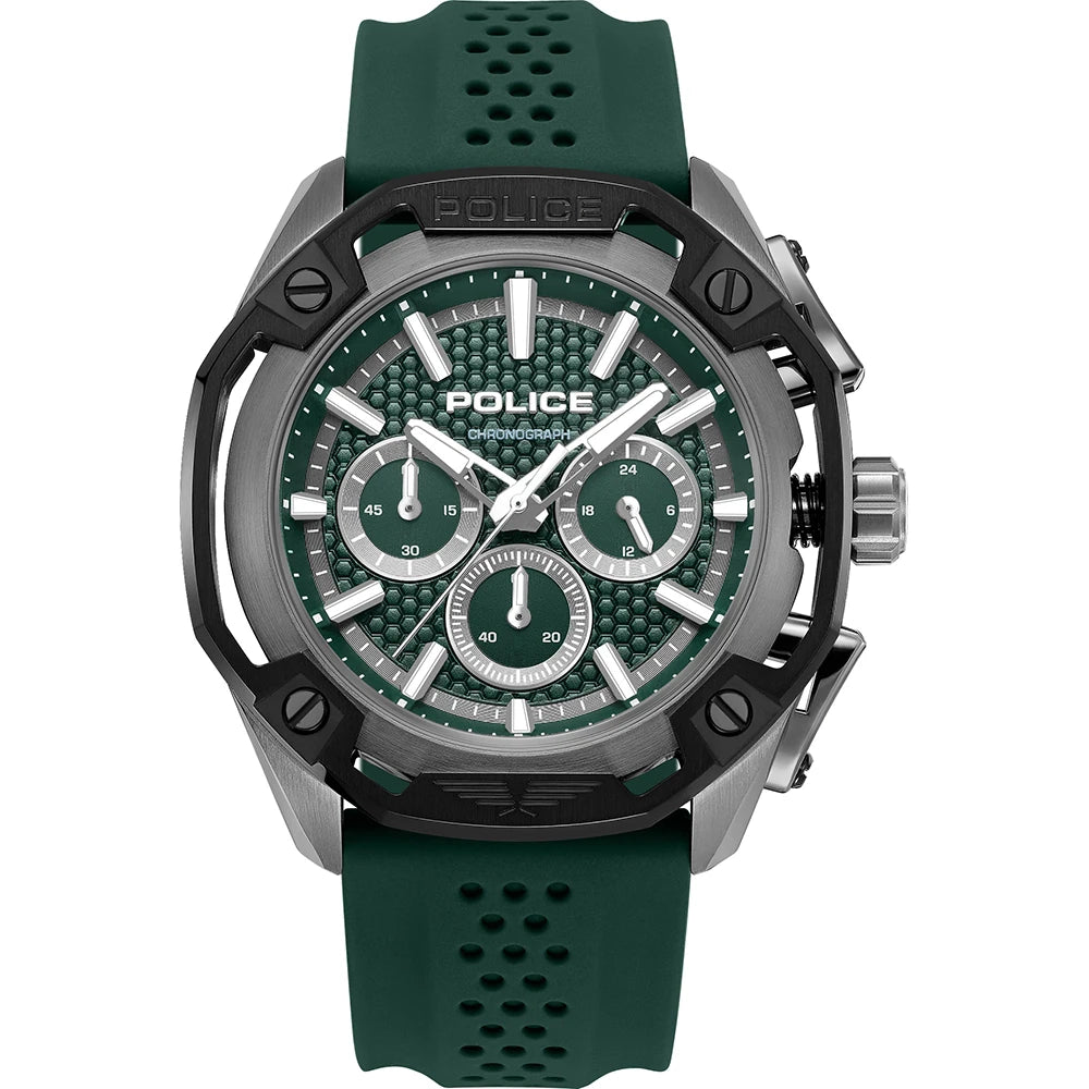 Police Centurian Men's Green Dial Multifunction Watch – PEWGQ0093202