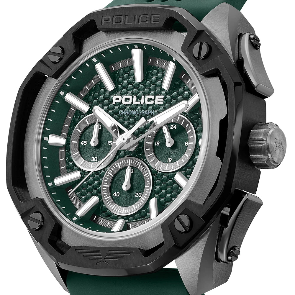 Police Centurian Men's Green Dial Multifunction Watch – PEWGQ0093202
