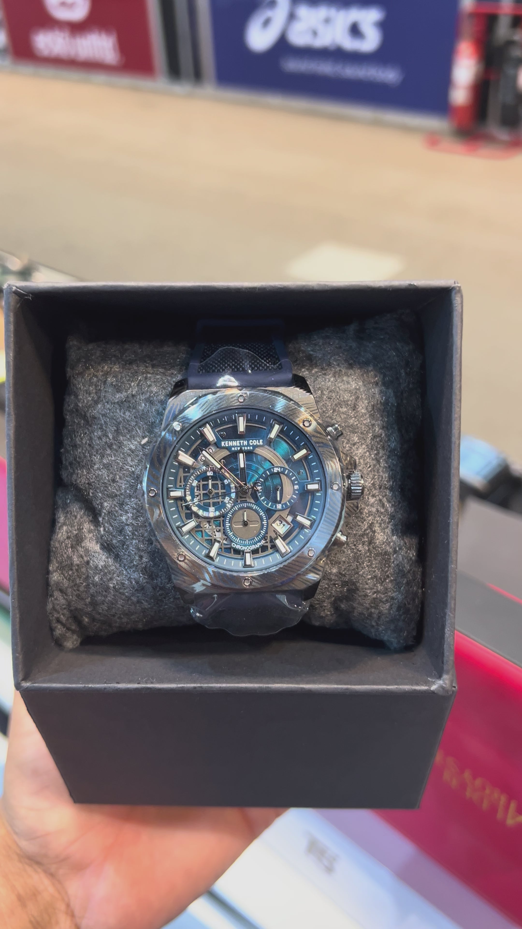 Kenneth Cole Men's Chronograph Blue Dial Watch KCWGO0087601