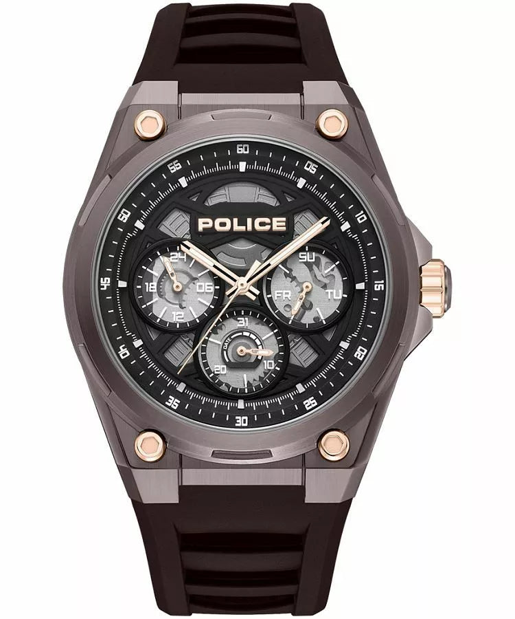 Police Dominion Men's Black Dial Multifunction Watch – PEWGQ0093801